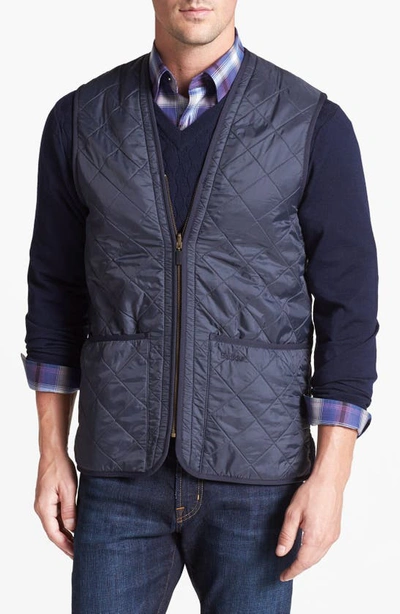 Shop Barbour 'polarquilt' Relaxed Fit Zip-in Liner Vest In Navy