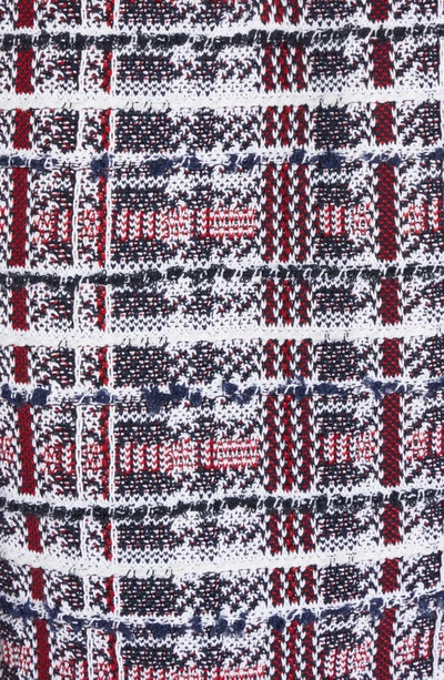 Shop Thom Browne Madras Plaid Short Sleeve Knit Top In Red White Blue