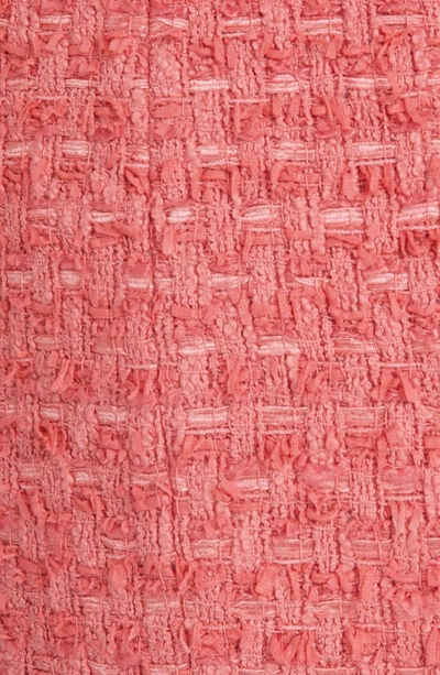 Shop Balmain Cotton Blend Tweed Asymmetric Miniskirt In Rose Saumon