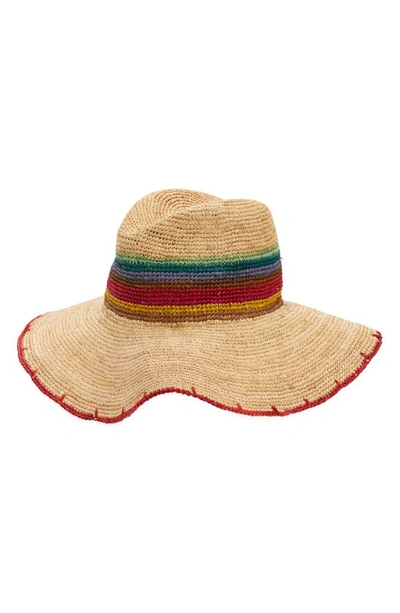 Shop Etro Stripe Hand Crochet Sun Hat In Beige