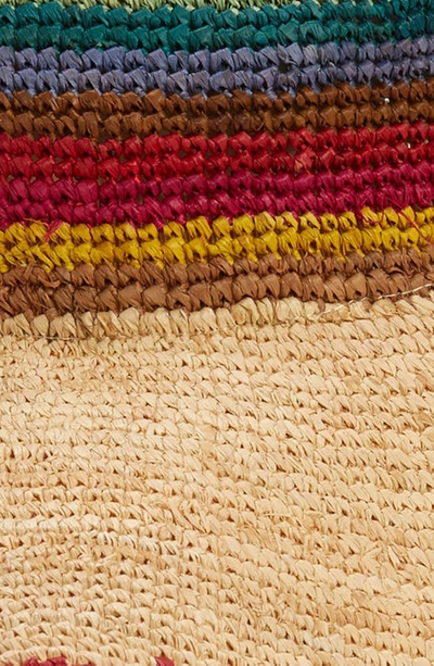 Shop Etro Stripe Hand Crochet Sun Hat In Beige