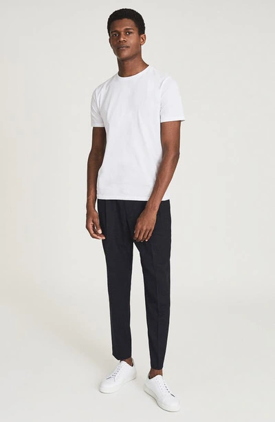 Reiss Christopher Towelling Crewneck Tee In White