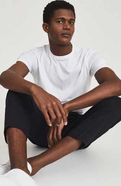 Reiss Christopher Towelling Crewneck Tee In White