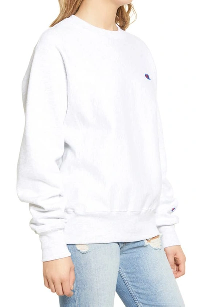 Shop Champion Reverse Weave® Boyfriend Sweatshirt In Silver Grey