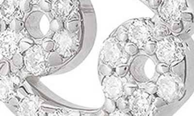 Shop Bychari Zodiac Diamond Stud Earrings In 14k White Gold - Cancer