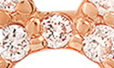 Shop Bychari Zodiac Diamond Stud Earrings In 14k Rose Gold - Taurus