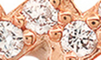 Shop Bychari Zodiac Diamond Stud Earrings In 14k Rose Gold - Aquarius