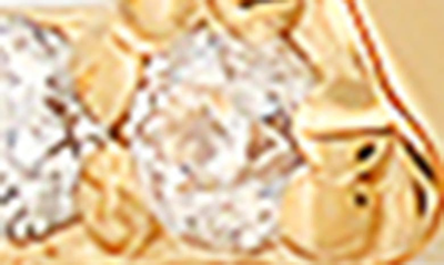 Shop Bychari Zodiac Diamond Stud Earrings In 14k Yellow Gold - Libra