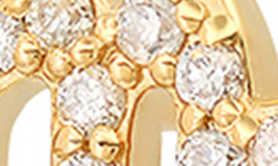 Shop Bychari Zodiac Diamond Stud Earrings In 14k Yellow Gold - Virgo