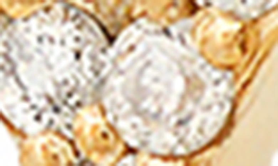 Shop Bychari Zodiac Diamond Stud Earrings In 14k Yellow Gold - Aries