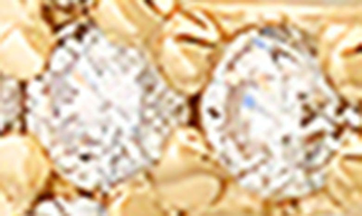 Shop Bychari Zodiac Diamond Stud Earrings In 14k Yellow Gold - Pisces