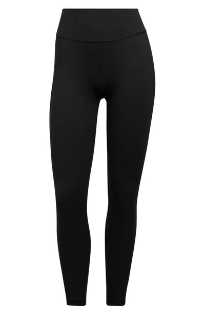 Shop Adidas Originals Yoga Studio High Waist Stretch Recycled Polyester 7/8 Leggings In Black