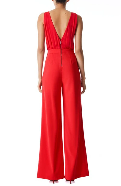 Shop Alice And Olivia Alice & Olivia Gale Jumpsuit In Bright Poppy