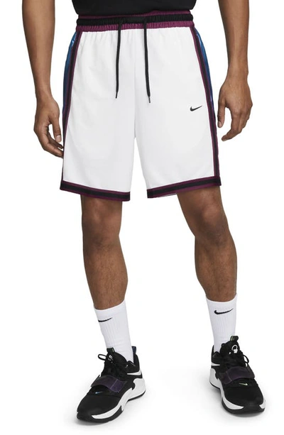 Shop Nike Dri-fit Dna+ Basketball Shorts In White/ Black