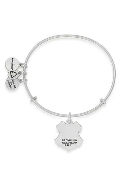 Shop Alex And Ani Harry Potter™ Hogwarts™ Adjustable Wire Bangle In Two-toned