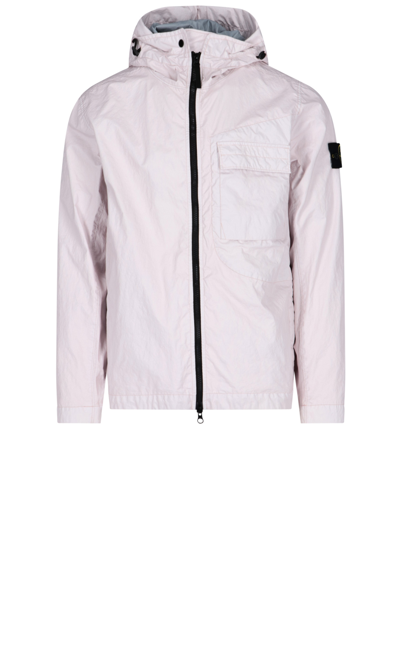 Stone Island '40223 Membrana 3l Tc' Hooded Jacket In Rosa | ModeSens