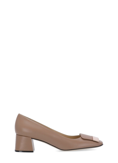 Shop Sergio Rossi With Heel In Bright Skin