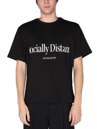 Shop Ih Nom Uh Nit "socially Distant" T-shirt In Black