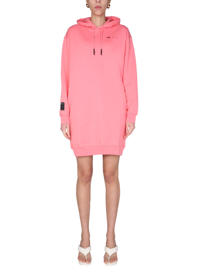 Shop Mcq By Alexander Mcqueen Hooded Dress In Pink