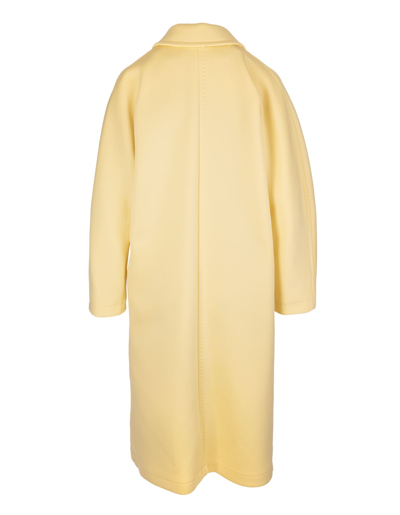Shop Max Mara Yellow Madame2 Coat In Giallo