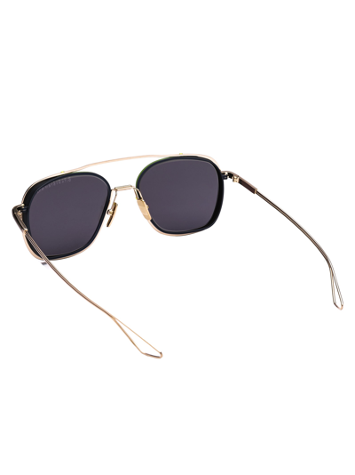 Shop Dita System-one Sunglasses In White Gold - Midnight Black Lens Rims W/ Dark Grey - Gold Flash - Ar