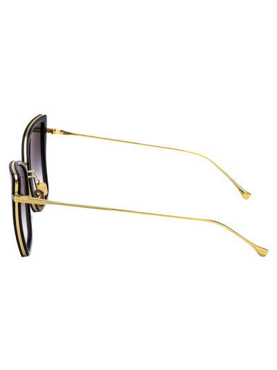 Shop Dita Sunbird Sunglasses In Black-18k Gold W/ Dark Grey To Clear - Ar
