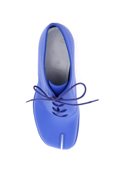 Shop Maison Margiela Tabi Pvc Lace-up Shoes In Dazzling Blue (blue)