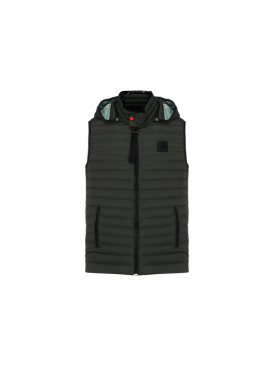 Shop Moose Knuckles Riggin Vest In Military Green