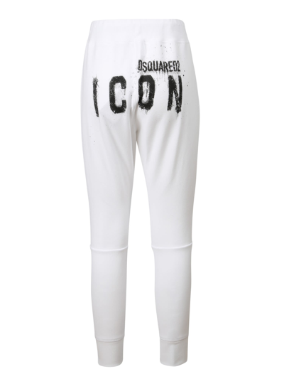 Shop Dsquared2 Icon-print Track Pants In White