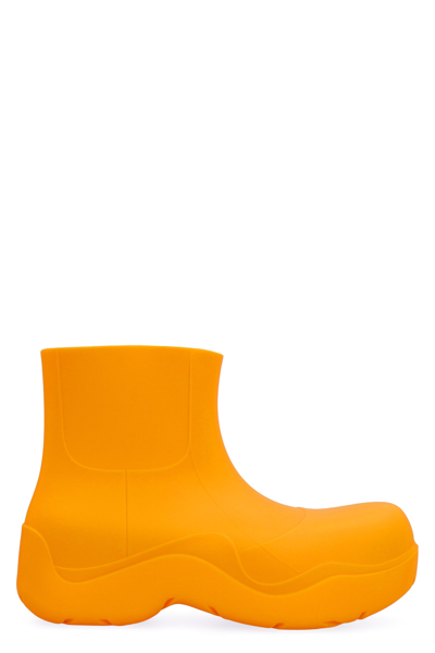 Shop Bottega Veneta Puddle Rubber Boots In Orange