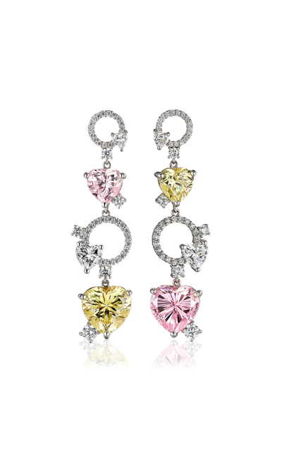 Shop Anabela Chan Cupid Heart Diamond Earrings In Yellow