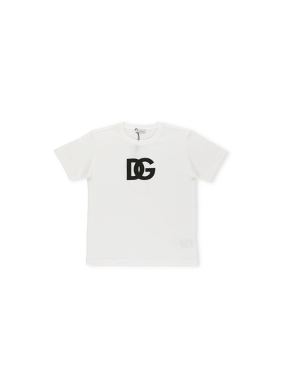 Shop Dolce & Gabbana Cotton T-shirt In Bianco Ottico