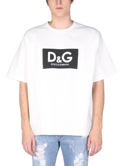Shop Dolce & Gabbana T-shirt With Logo Print In White
