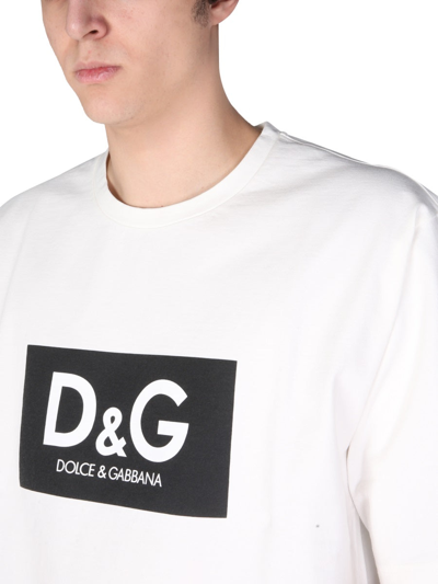 Shop Dolce & Gabbana T-shirt With Logo Print In White