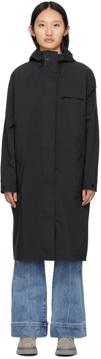 Shop Moncler Black Narbonne Parka Coat In 999 Black