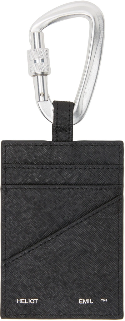 Shop Heliot Emil Black Carabiner Card Holder