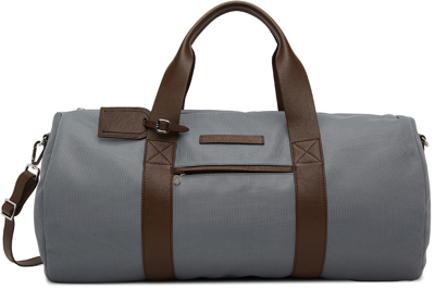 Shop Brunello Cucinelli Grey Travel Duffle Bag In Cl309 Grey