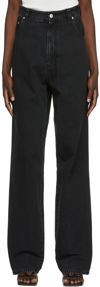 Kwaidan Editions Ssense Exclusive Black Denim Wide-leg Jeans | ModeSens