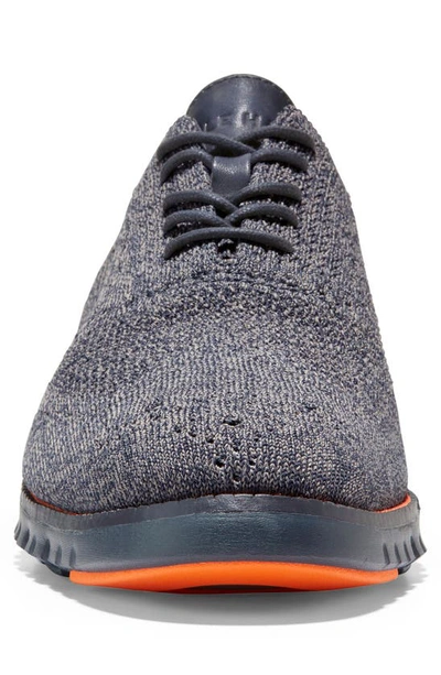 Shop Cole Haan Zerogrand Stitchlite Wing Oxford In Blue Nights