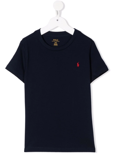 Shop Ralph Lauren Polo Pony-embroidered T-shirt In Black