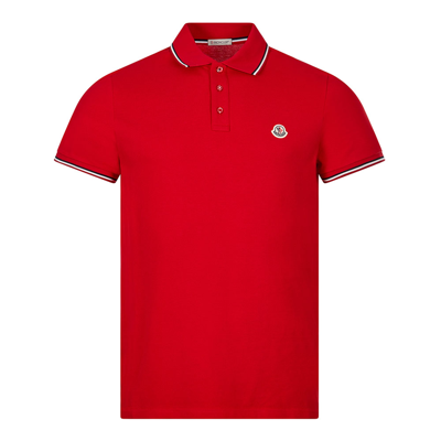 Shop Moncler Twin Tip Polo Shirt In Red