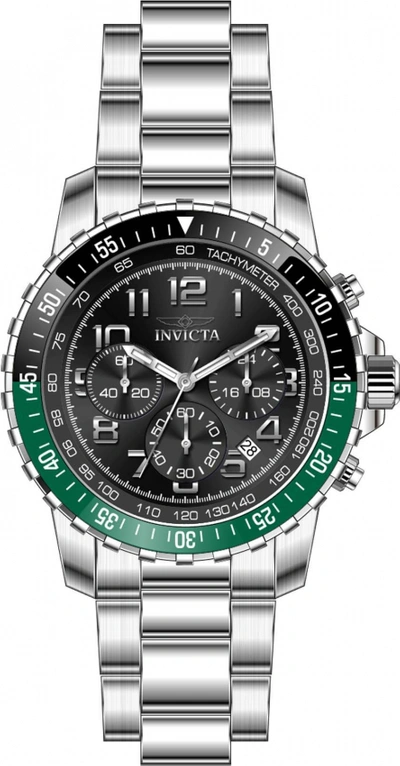Shop Invicta Specialty Mens Chronograph Quartz Watch 39125 In Black / Green / Silver