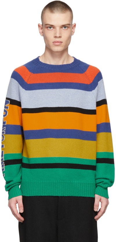 Shop The Elder Statesman Muliticolor Time For Fun Sweater In H21 Multi (c187)
