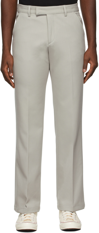 Shop Martin Asbjørn Grey Ace Trousers In Pumice Stone