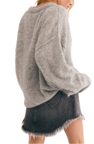 Free People Angelic Balloon Sleeve Sweater In Grey ModeSens
