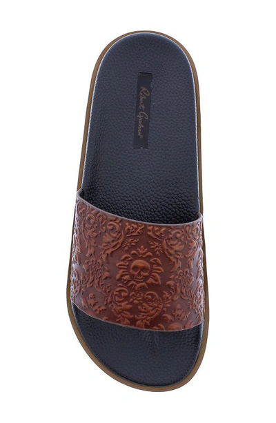 Shop Robert Graham Understory Leather Slide Sandal In Cognac
