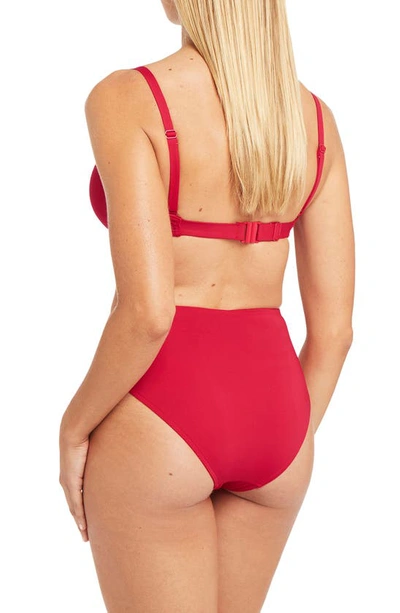 Shop Sea Level Twist Front Dd- & E-cup Underwire Bikini Top In Red