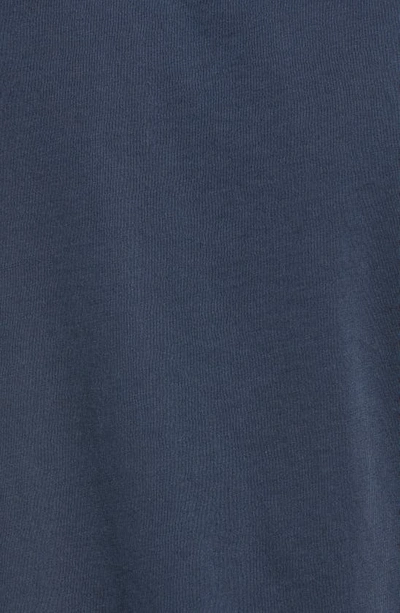 Shop Frame Le High Rise V-neck Organic Pima Cotton T-shirt In Navy