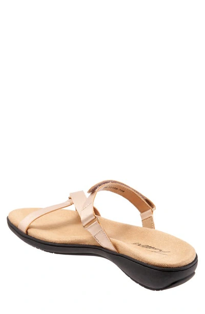Shop Trotters Raja Slide Sandal In Champaign Metallic