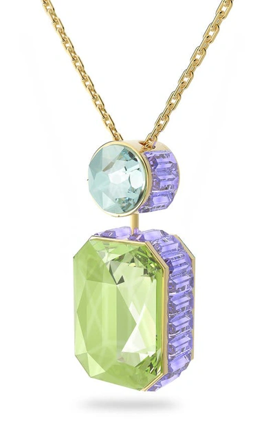 Shop Swarovski Orbita Crystal Pendant Necklace In Blue